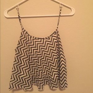 CUTE black striped cropped top